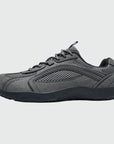 Dannto Aero N1 - men's and women's gray wide toe box barefoot shoes shown from the side
