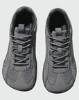 Dannto Aero N1 - men's and women's gray wide toe box barefoot shoes shown from the top