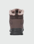 Dannto men‘s dark brown winter snow Boots shown from the back