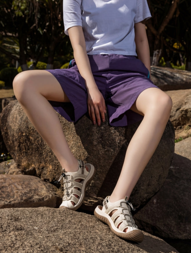 Sandali sportivi outdoor da donna con design a punta chiusa e suola antiscivolo per escursioni e passeggiate