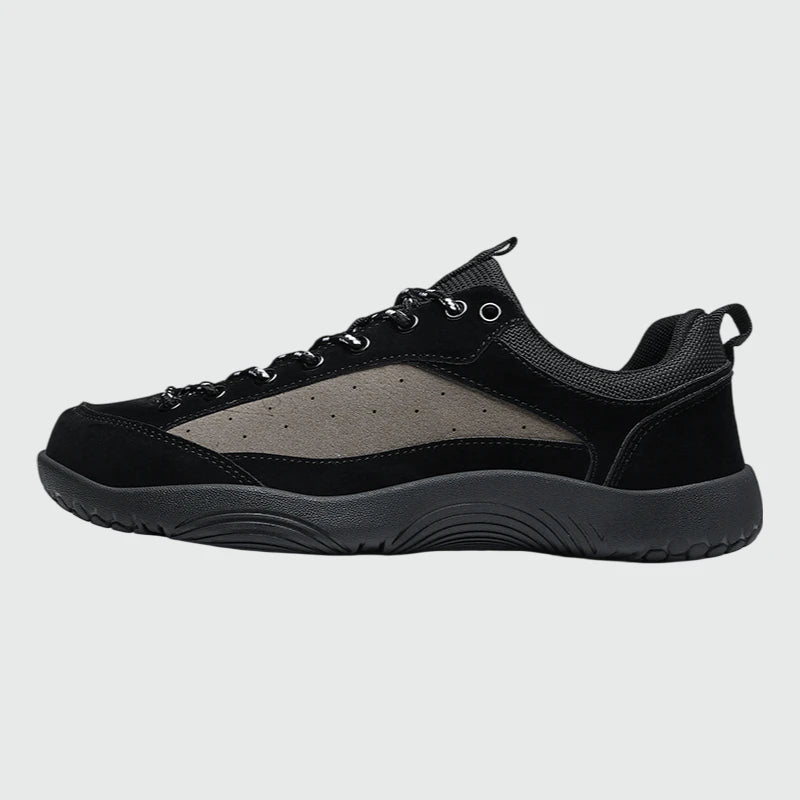 Aero N2 - black wide toe box barefoot for men women shown from the side