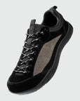 Aero N2 - black wide toe box barefoot for men women shown from a three quarter view