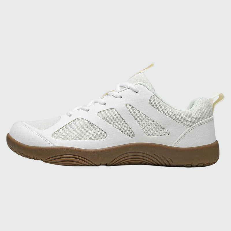 Dannto Aero N3- men's white wide toe box barefoot shoes shown from the side