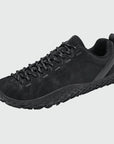 Dannto black barefoot outdoor sneakers shown from a three quarter view