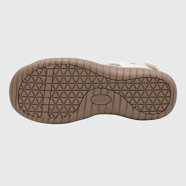 Dannto Trailport H3 - Sandali da trekking da donna beige mostrati dal basso