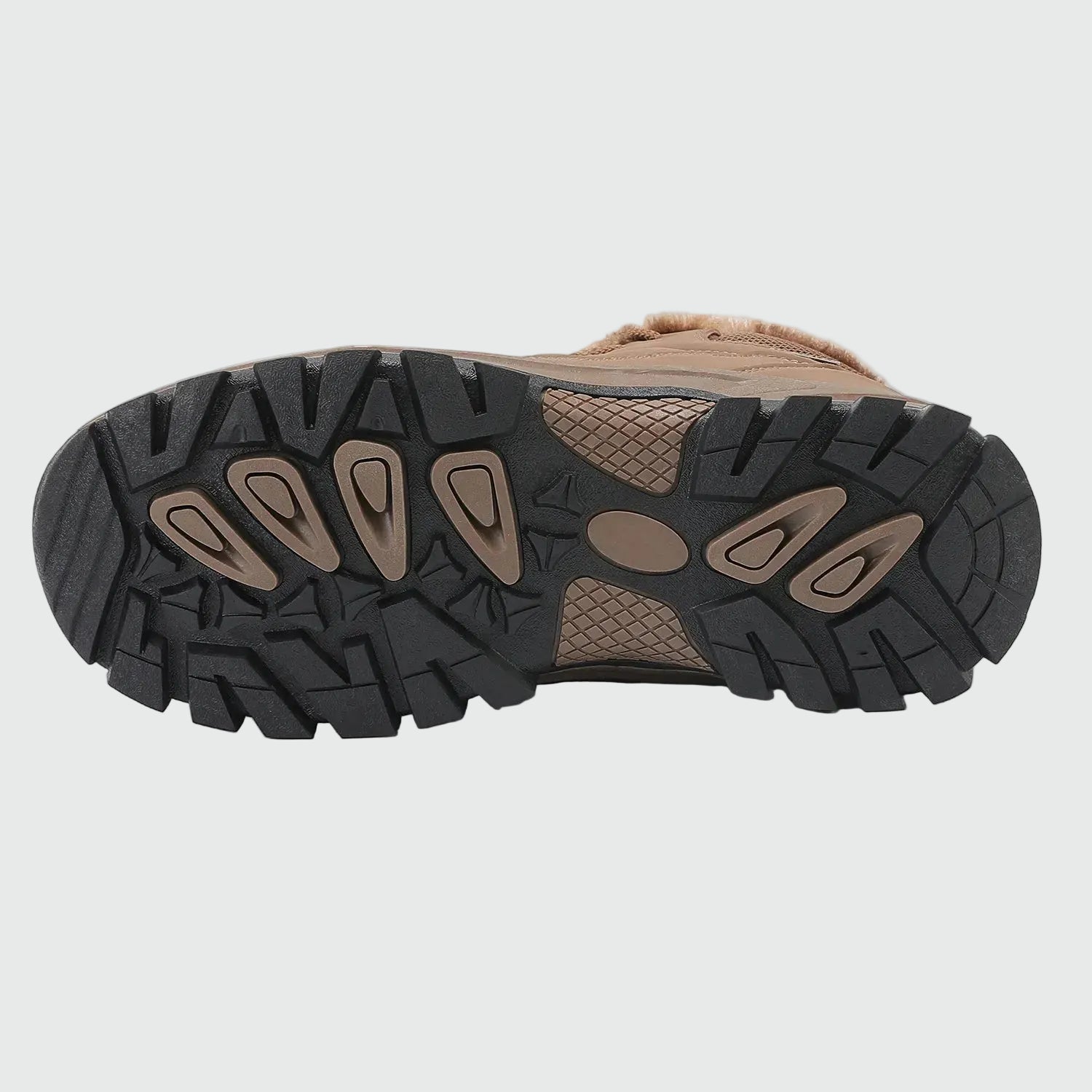 Dannto men‘s brown winter snow Boots shown from the botton