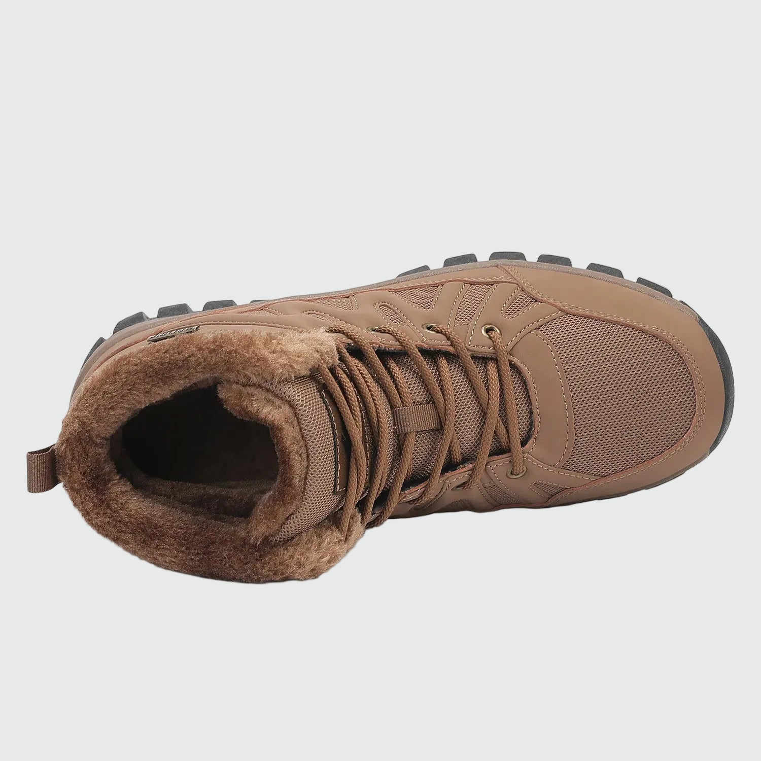 Dannto men‘s brown winter snow Boots shown from the top