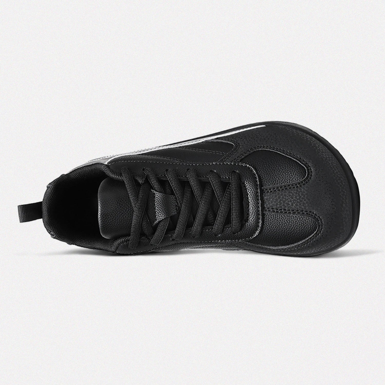 Dannto black casual barefoot shoes shown from the top