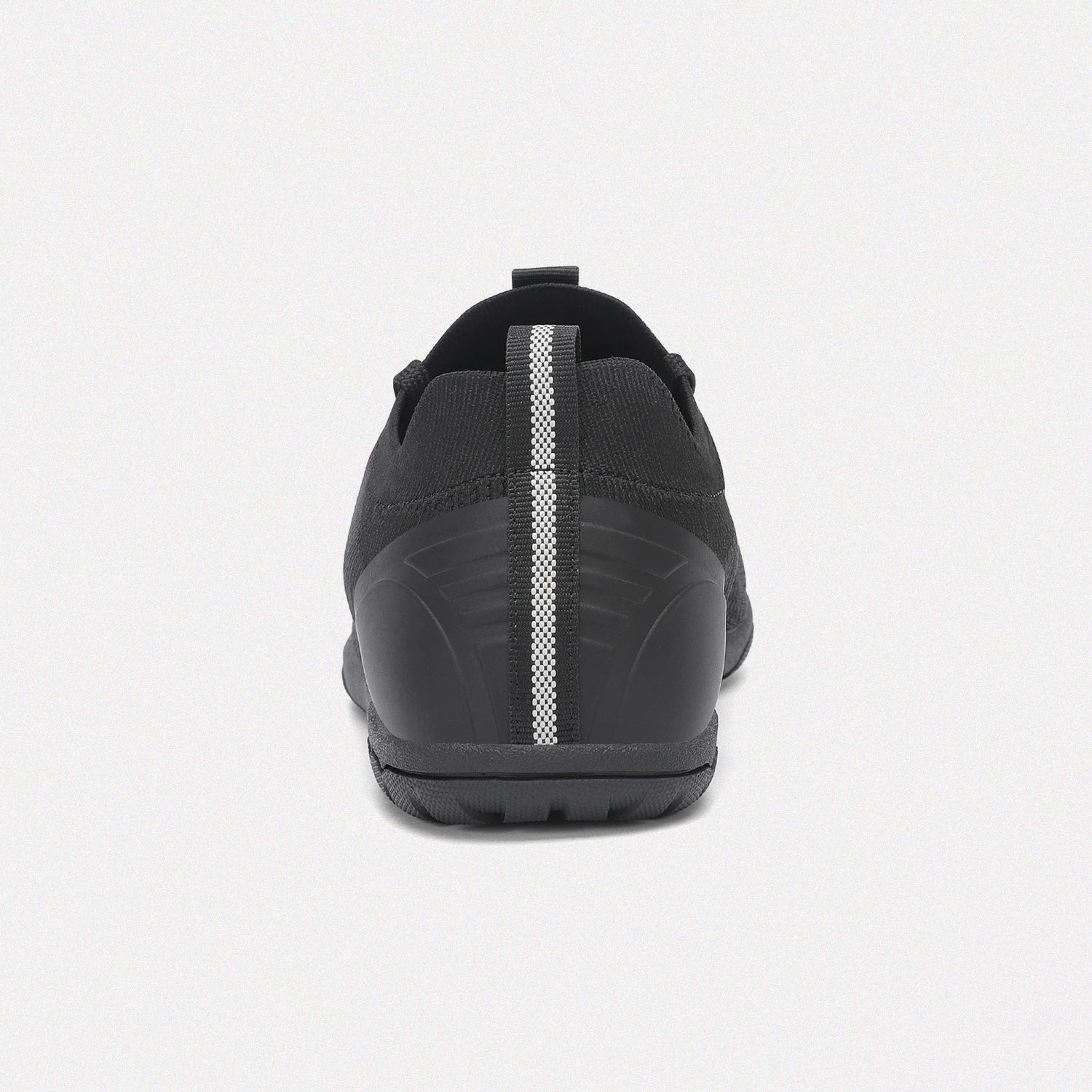 Dannto black zero drop barefoot sneakers shown from the back