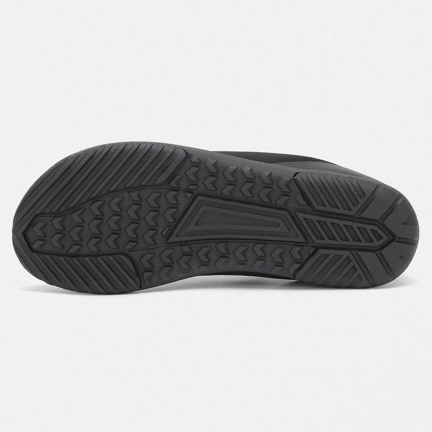 Dannto black zero drop barefoot sneakers shown from the bottom