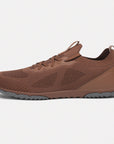 Dannto brown zero drop barefoot sneakers shown from the side