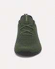 Dannto green zero drop barefoot sneakers shown from the front