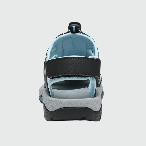 Sandalo trailport H2 da donna Dannto nero blu mostrato dal retro