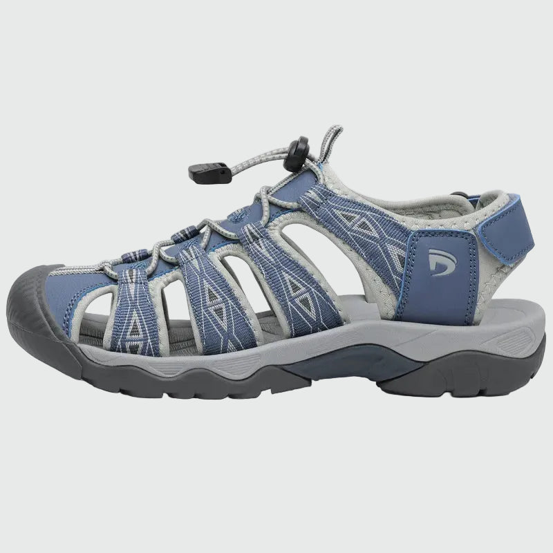 Dannto women's trailport H2 sandal blue shown from the side