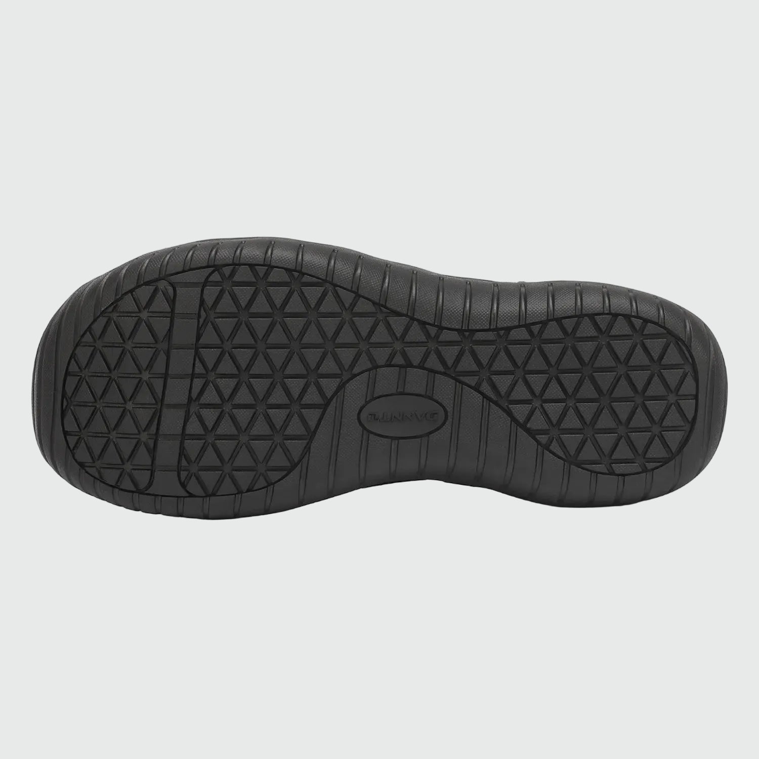 Sandali da trekking chiusi in punta da donna Dannto S2 neri mostrati dal basso