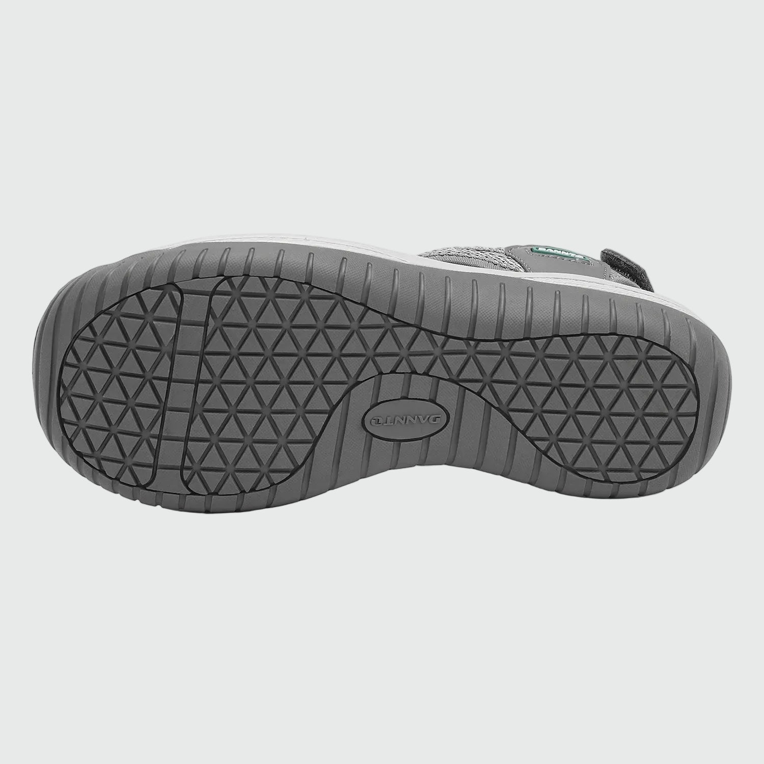 Dannto women's closed toe hiking sandals S2 gray shown from the bottom