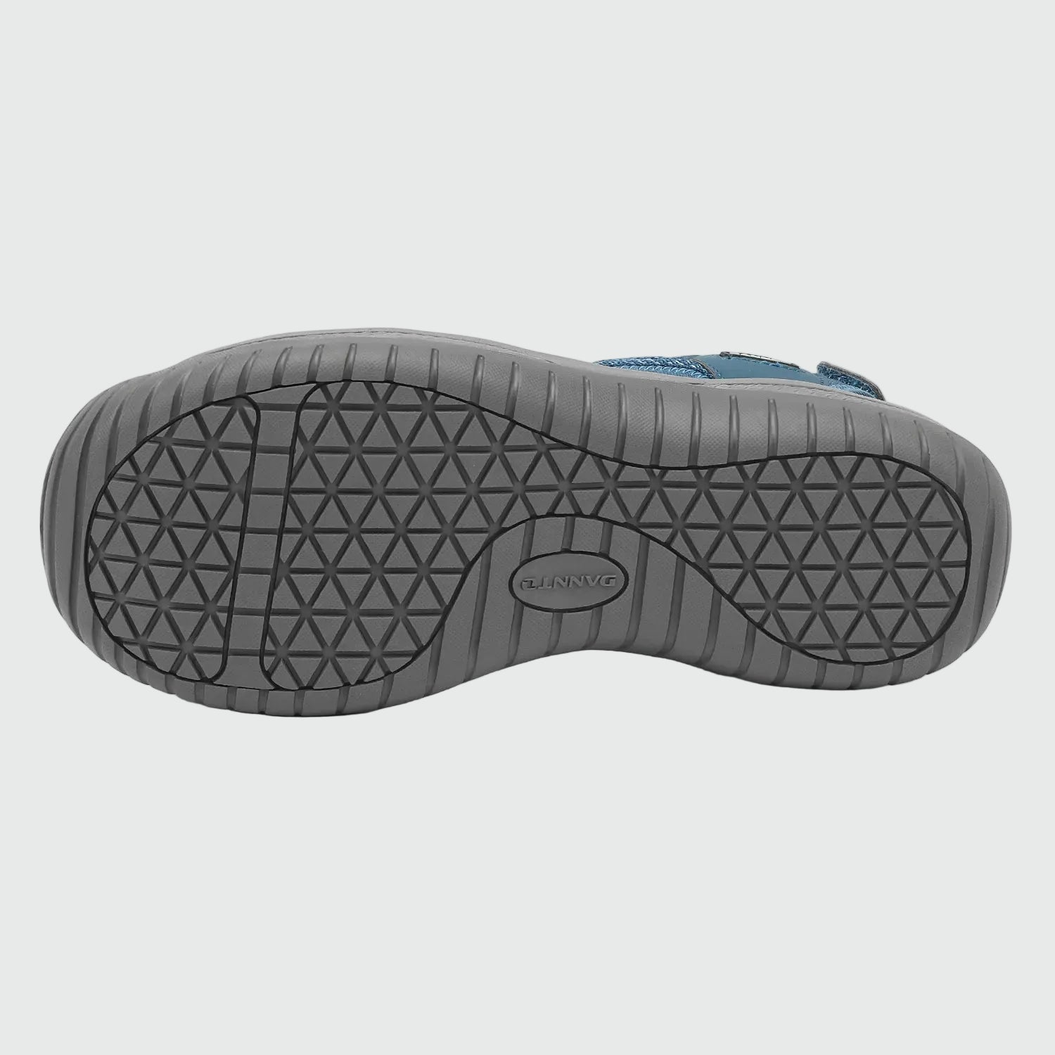 Dannto women's closed toe hiking sandals S2 navy blue shown from the bottom