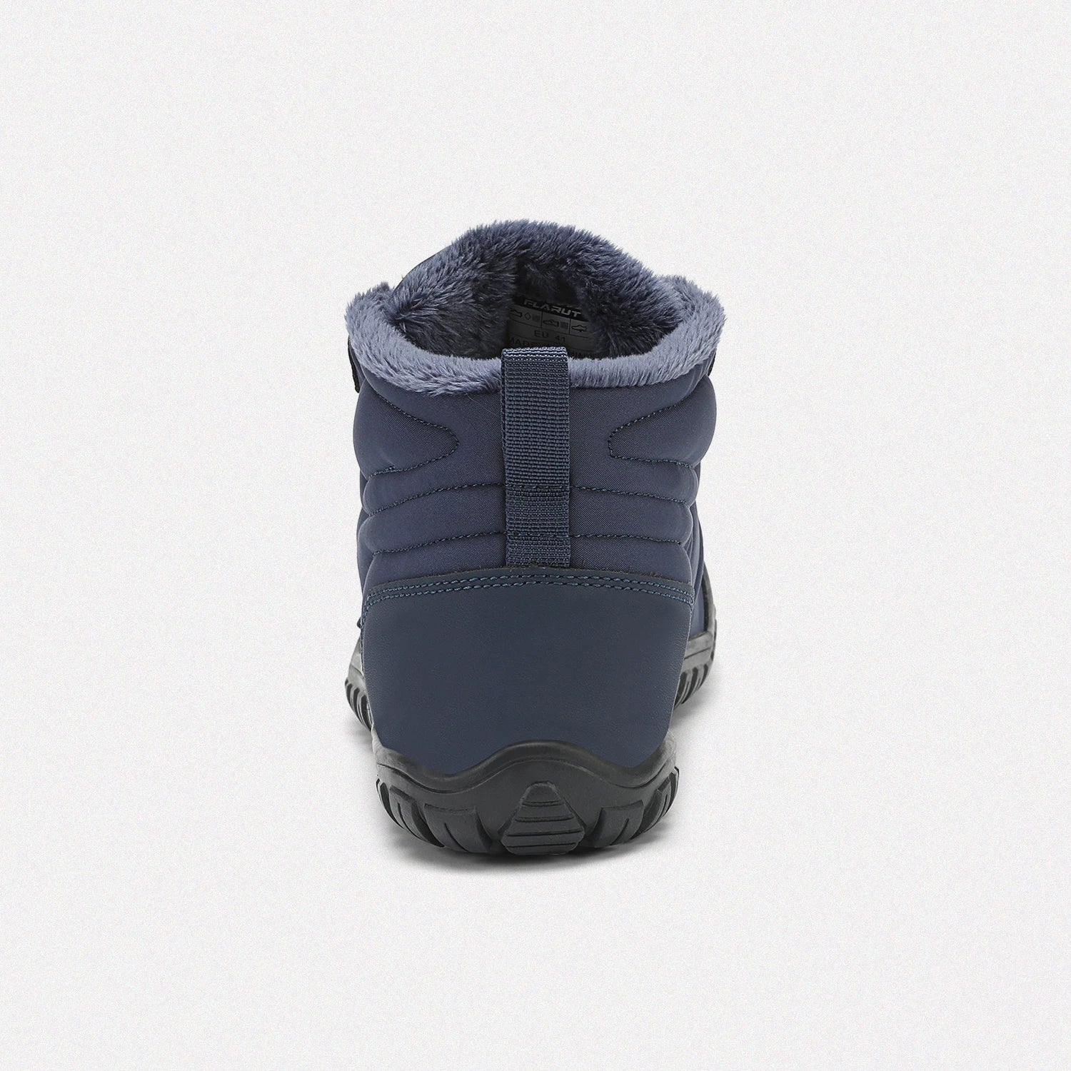 Dannto unisex‘s blue winter snow Boots shown from the back