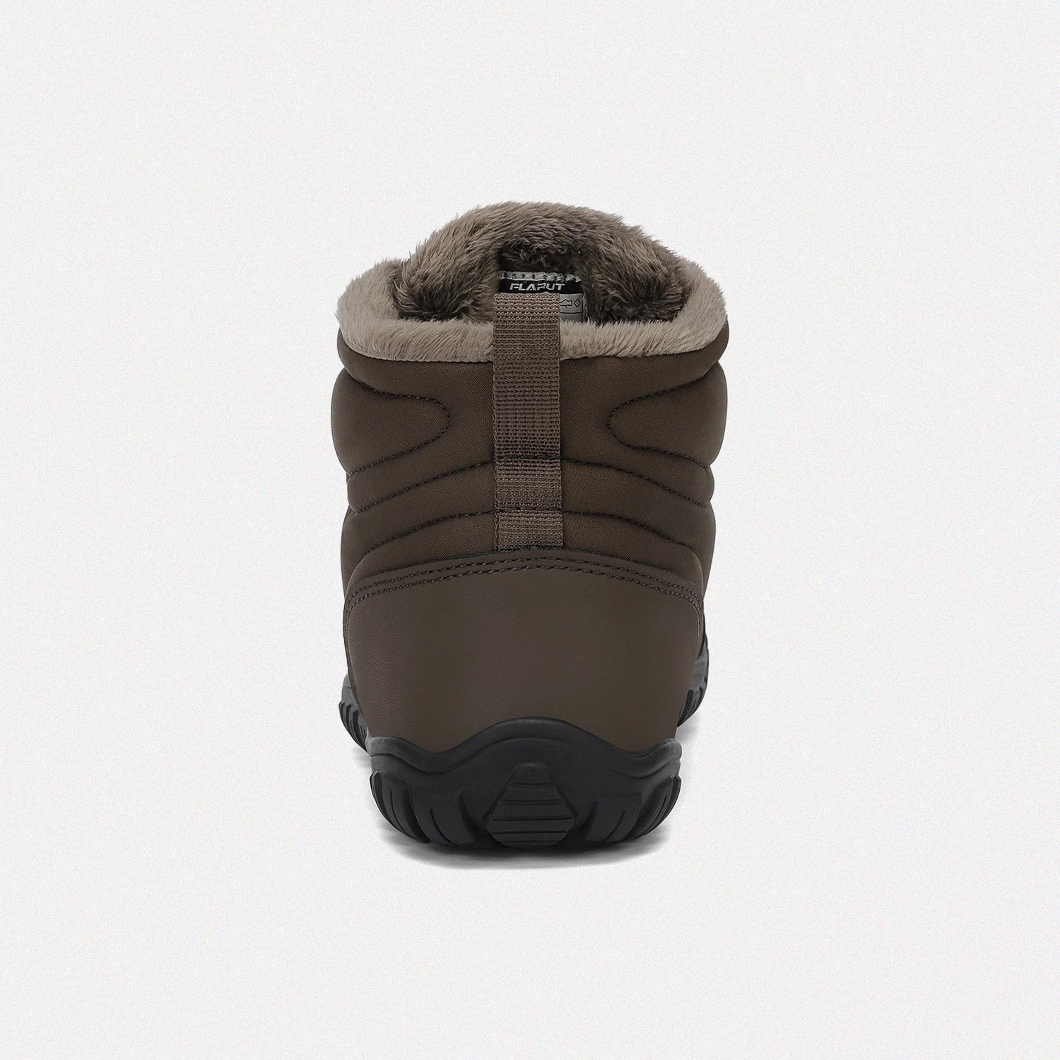 Dannto unisex‘s coffee winter snow Boots shown from the back