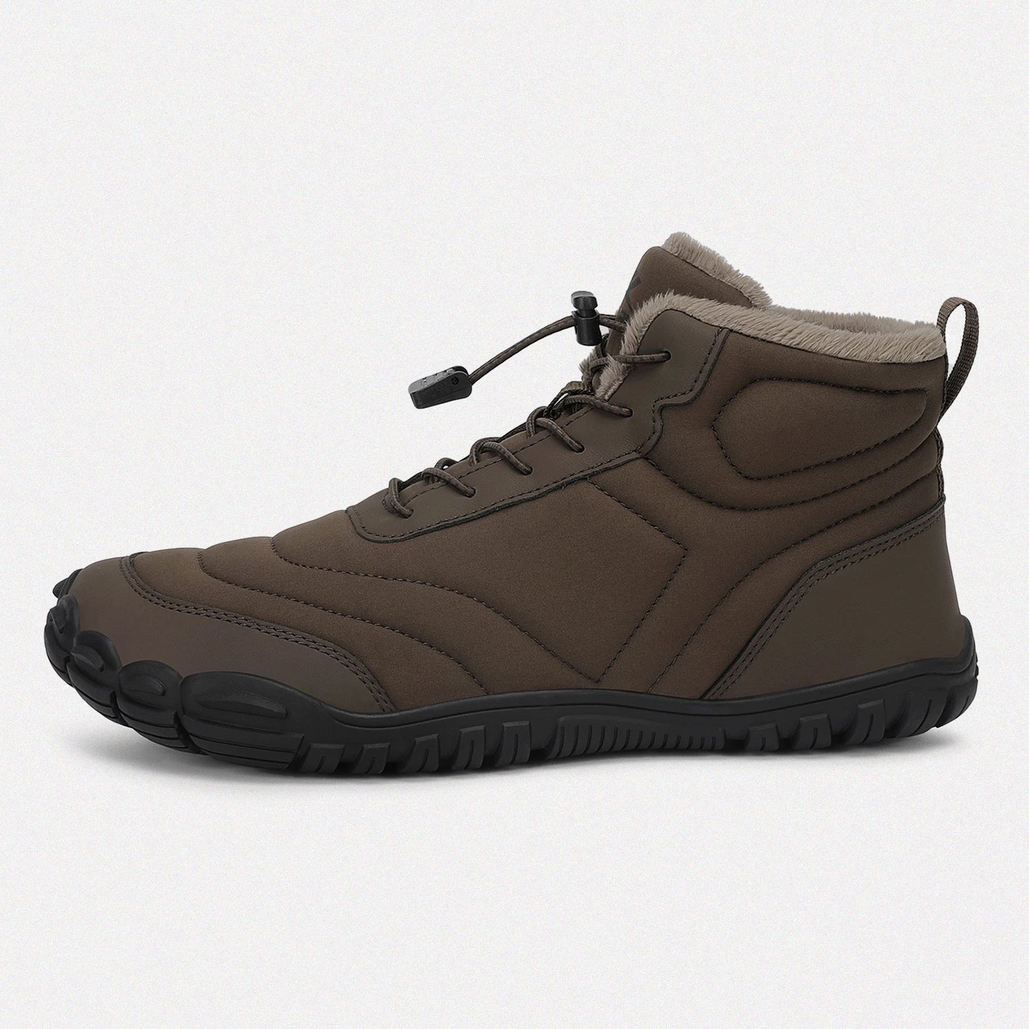 Dannto unisex‘s coffee winter snow Boots shown from the side