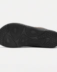 Dannto men‘s black wide toe outdoor sneakers shown from the bottom