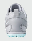 Gliss II - gray wide toe box barefoot shoes for women shown from the back