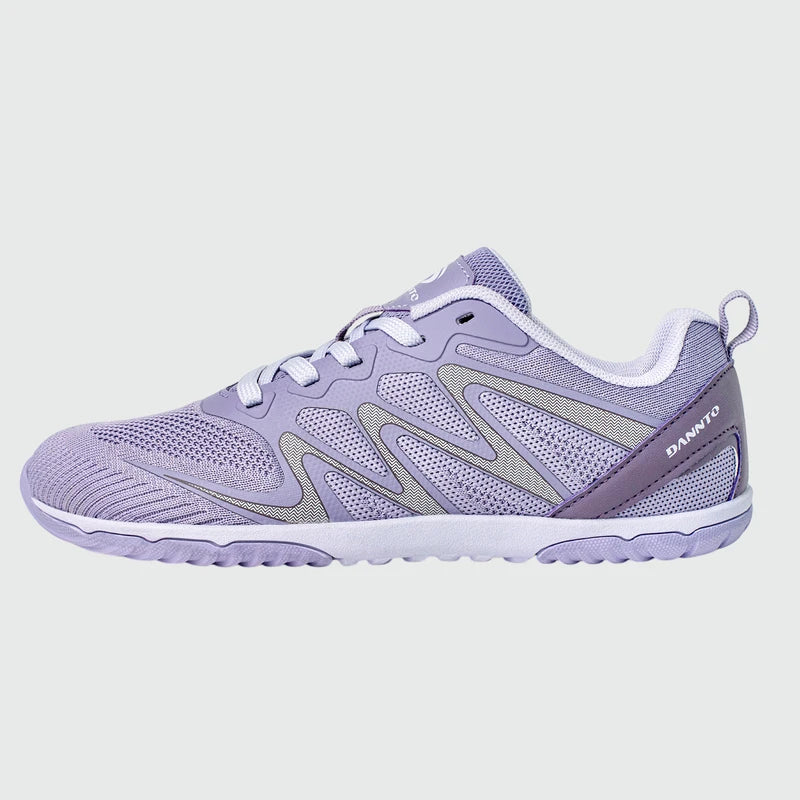 Gliss II - purple wide toe box barefoot shoes for women shown from the side