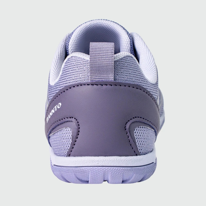 Gliss II - purple wide toe box barefoot shoes for women shown from the back