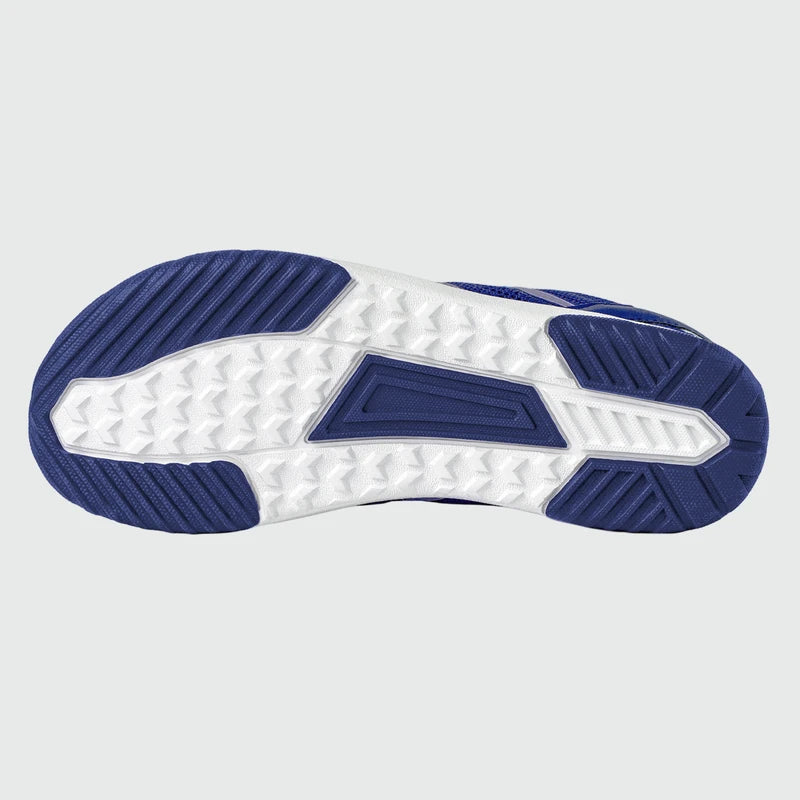 Gliss II - blue wide toe box barefoot shoes for women shown from the bottom